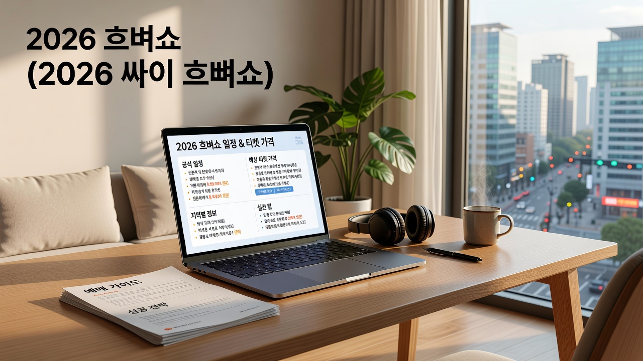 2026 싸이 흠뻑쇼: 일정, 티켓 가격, 예매 팁 완벽 정리 본문 이미지