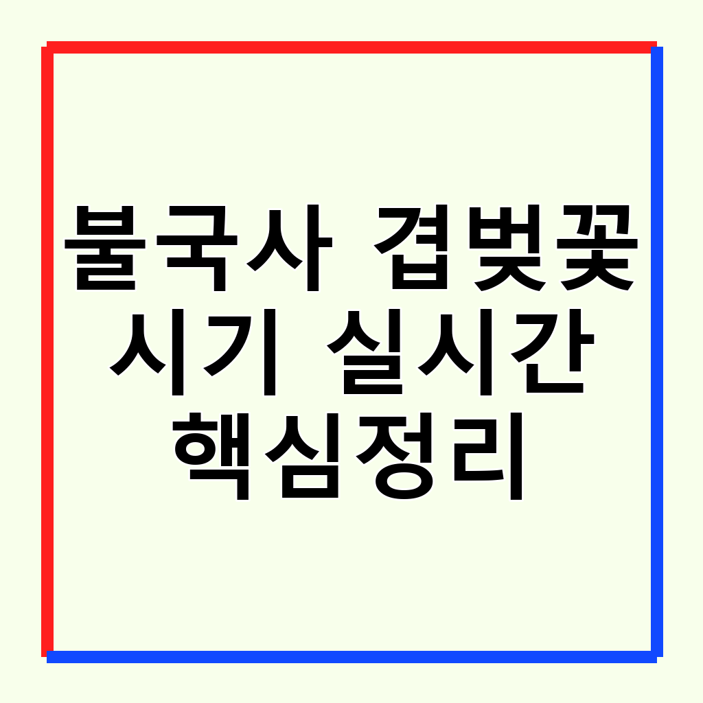 경주 불국사 겹벚꽃: 만개 시기, 명당 위치, 주차 및 교통 완벽 가이드