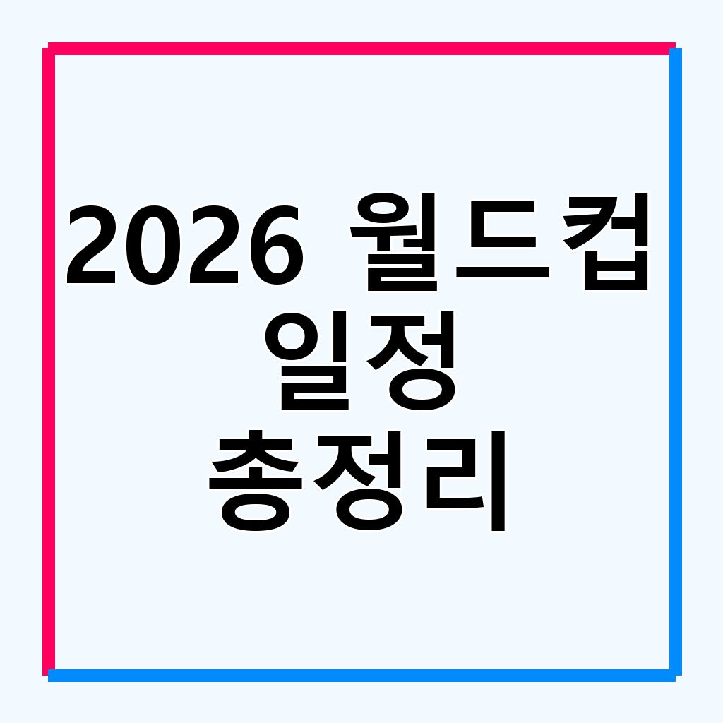 2026 월드컵 하이라이트: 북미 대회 핵심 관전 포인트 및 시청 꿀팁