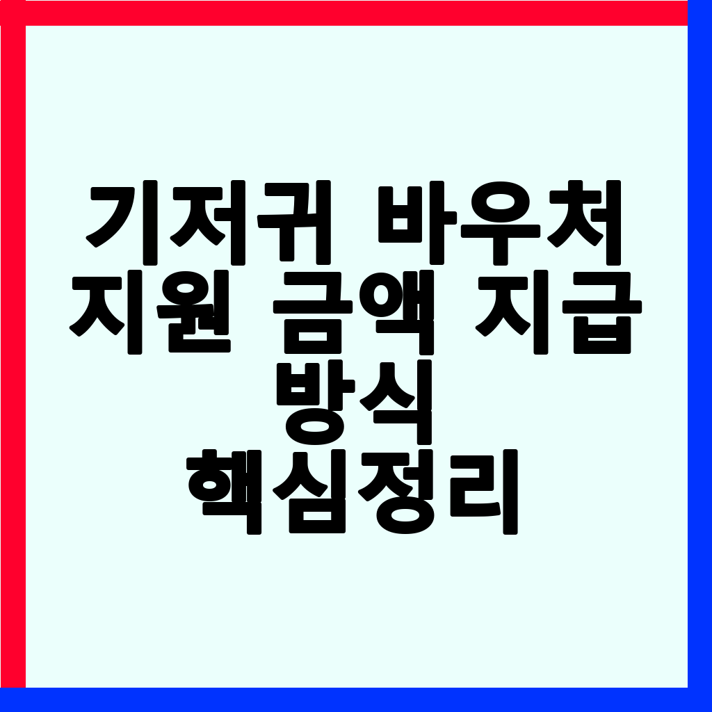 2026년 기저귀 바우처 지원금 및 지급 방식 완벽 가이드