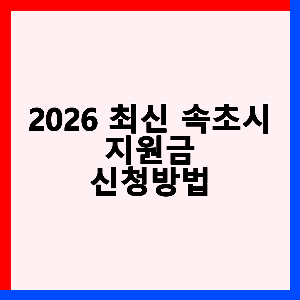 2026년 속초시 민생회복지원금: 1인당 20만원 신청 방법 및 사용처 총정리
